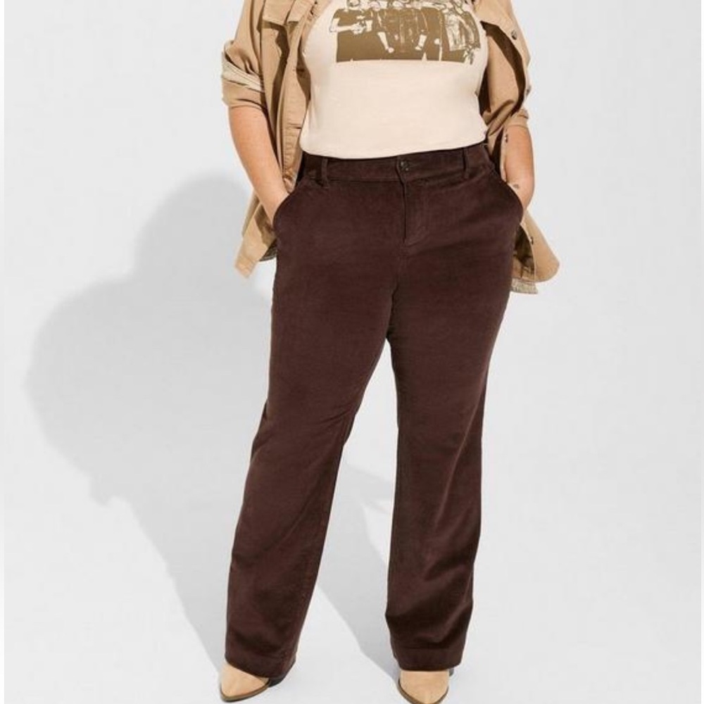 Torrid corduroy high rise flare pants new with tags